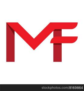 MF letter logo vector illustration abstract design