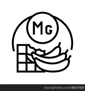 mg vitamin line icon vector. mg vitamin sign. isolated contour symbol black illustration. mg vitamin line icon vector illustration