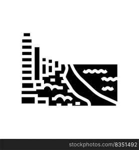 miami beach glyph icon vector. miami beach sign. isolated symbol illustration. miami beach glyph icon vector illustration