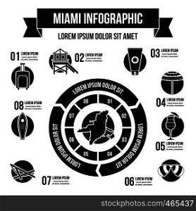 Miami infographic banner concept. Simple illustration of Miami infographic vector poster concept for web. Miami infographic concept, simple style