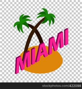 Miami isometric icon 3d on a transparent background vector illustration. Miami isometric icon