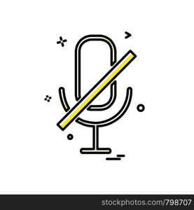 Mic icon design vector