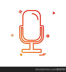 Mic icon design vector