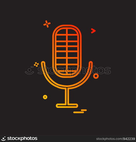 Mic icon design vector