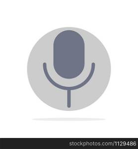 Mic, Microphone, Basic, Ui Abstract Circle Background Flat color Icon