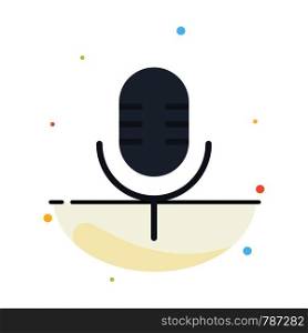 Mic, Microphone, Sound, Show Abstract Flat Color Icon Template