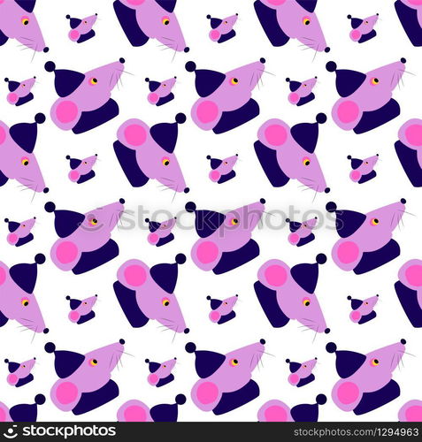 Mice wallpaper, illustration, vector on white background.