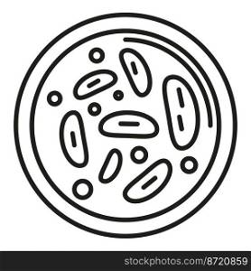 Micro bacteria icon outline vector. Petri dish. Medical virus. Micro bacteria icon outline vector. Petri dish