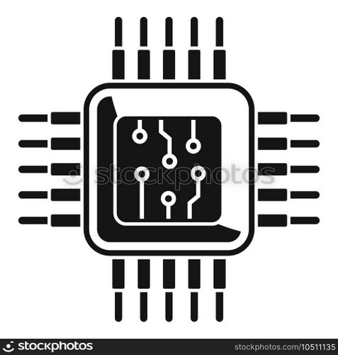 Micro cpu icon simple vector. Computer digital. Core data. Micro cpu icon simple vector. Computer digital