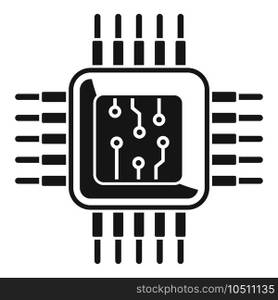 Micro cpu icon simple vector. Computer digital. Core data. Micro cpu icon simple vector. Computer digital