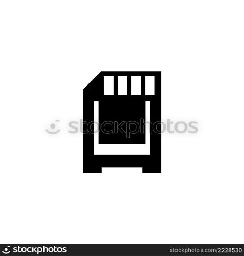 Micro SD Memory Card, Compact Data Storage. Flat Vector Icon illustration. Simple black symbol on white background. Micro SD Memory Card, Storage sign design template for web and mobile UI element. Micro SD Memory Card, Compact Data Storage. Flat Vector Icon illustration. Simple black symbol on white background. Micro SD Memory Card, Storage sign design template for web and mobile UI element.