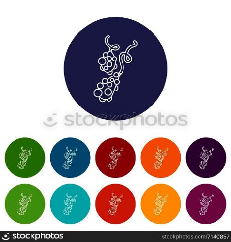 Micro vibrio icons color set vector for any web design on white background. Micro vibrio icons set vector color