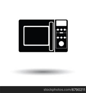 Micro wave oven icon. White background with shadow design. Vector illustration.