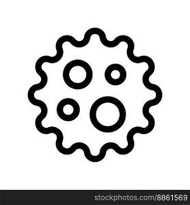 Microbe line icon isolated on white background. Black flat thin icon on modern outline style. Linear symbol and editable stroke. Simple and pixel perfect stroke vector illustration.