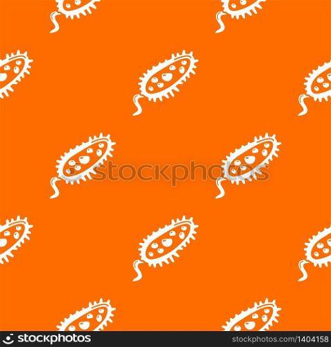 Microbe pattern vector orange for any web design best. Microbe pattern vector orange