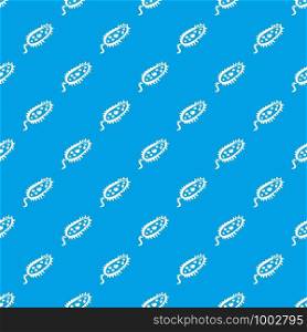 Microbe pattern vector seamless blue repeat for any use. Microbe pattern vector seamless blue