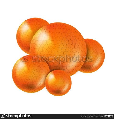 Microbiological Bacterium Sarcina Cocci Vector. Coccus Cells Bacterium Or Archaeon Spherical, Ovoid Or Generally Round Shape. Microbiology Concept Template Realistic 3d Illustration. Microbiological Bacterium Sarcina Cocci Vector