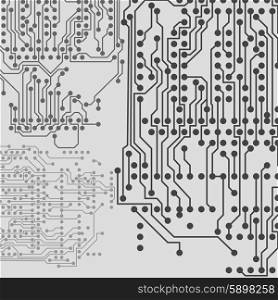 Microchip background, electronic circuit, EPS10 vector illustration.