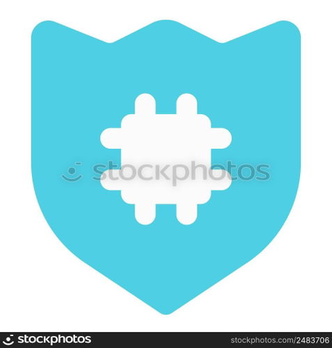 Microchip-enabled digital shield for security.