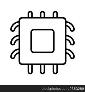 microchip icon vector template illustration logo design