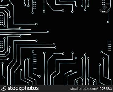 microchip line technology symbol abstract background vector