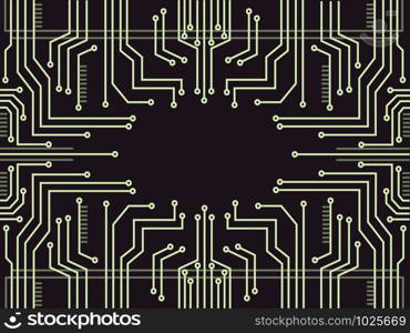 microchip line technology symbol abstract background vector