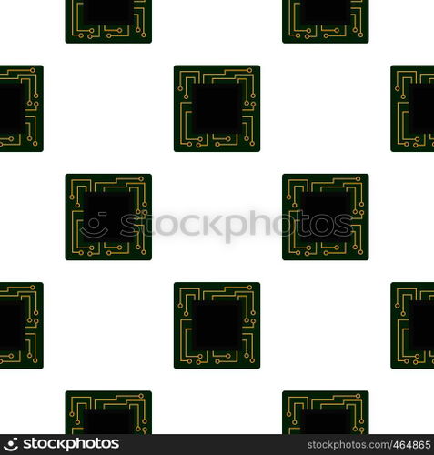 Microchip pattern seamless flat style for web vector illustration. Microchip pattern flat