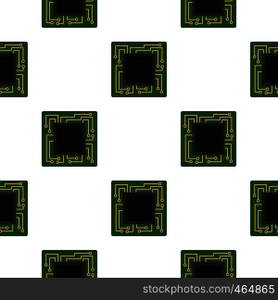 Microchip pattern seamless flat style for web vector illustration. Microchip pattern flat