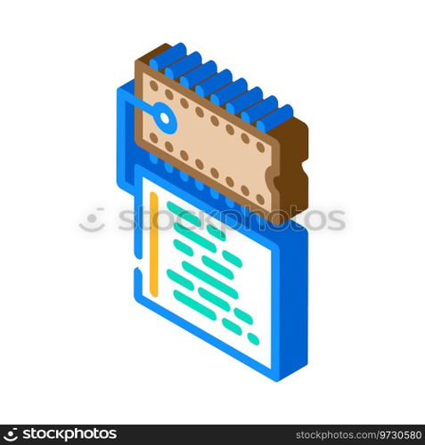 microcontroller programming electronics isometric icon vector. microcontroller programming electronics sign. isolated symbol illustration. microcontroller programming electronics isometric icon vector illustration