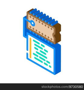 microcontroller programming electronics isometric icon vector. microcontroller programming electronics sign. isolated symbol illustration. microcontroller programming electronics isometric icon vector illustration