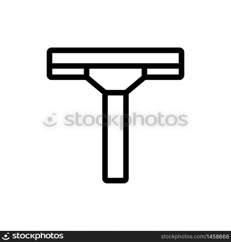 microfiber mop icon vector. microfiber mop sign. isolated contour symbol illustration. microfiber mop icon vector outline illustration
