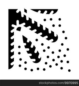 microfiber structure glyph icon vector. microfiber structure sign. isolated contour symbol black illustration. microfiber structure glyph icon vector illustration flat