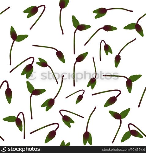 Microgreens Magenta Spreen. Sprouting seeds of a plant. Seamless pattern. Isolated on white. Vitamin supplement, vegan food. Microgreens Magenta Spreen. Sprouting seeds of a plant. Seamless pattern. Vitamin supplement, vegan food.