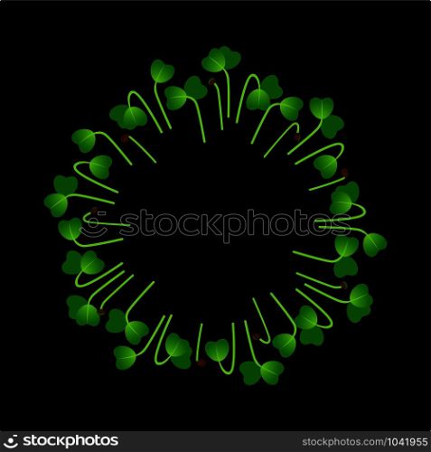Microgreens Mizuna. Arranged in a circle. Vitamin supplement, vegan food. Black background. Microgreens Mizuna. Arranged in a circle. White background. Black background