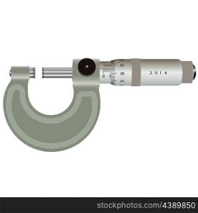 micrometer isolated on a white background. Vector illustration.