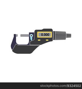 micrometer measuring instrument vector illustration design template
