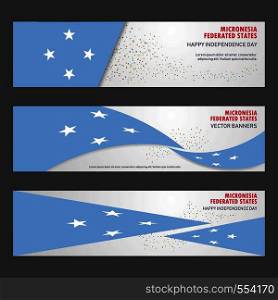 Micronesia,Federated States independence day abstract background design banner and flyer, postcard, landscape, celebration vector illustration