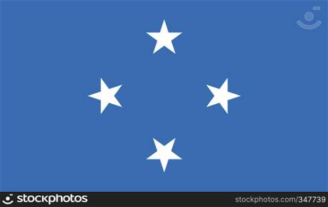 Micronesia flag image for any design in simple style. Micronesia flag image
