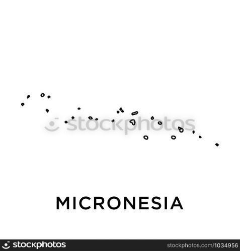 Micronesia map icon design trendy
