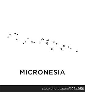 Micronesia map icon design trendy