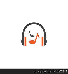 Microphone and Headphones icon logo vector symbol