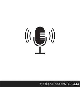 Microphone and Headphones icon logo vector symbol