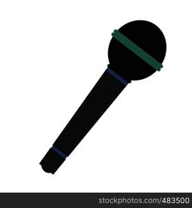 Microphone flat icon isolated on white background. Microphone flat icon