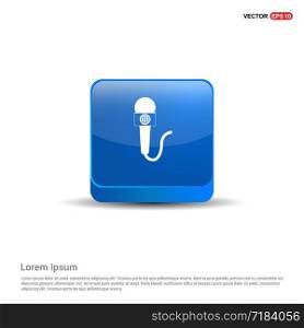 Microphone icon - 3d Blue Button.