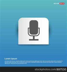 Microphone icon - Blue Sticker button