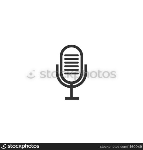 Microphone icon design template vector