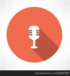 microphone icon Flat modern style vector illustration