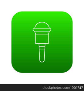 Microphone icon green vector isolated on white background. Microphone icon green vector