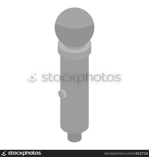 Microphone icon. Isometric of microphone vector icon for web design isolated on white background. Microphone icon, isometric style