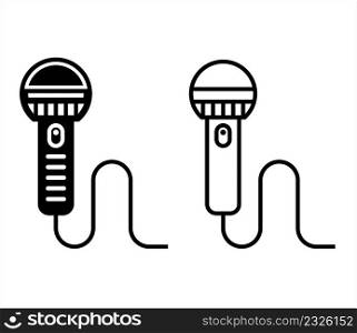 Microphone Icon, Mic Icon, Audio, Sound Instrument Vector Art Illustration